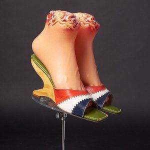 1950s Wooden Boomerang Heel Shoes